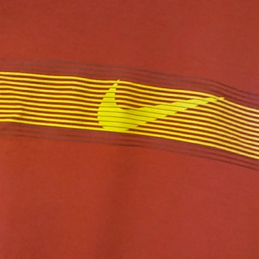 Nike red and yellow swoosh Regular Fit t- shirt Athleisure Casual Sporty Street